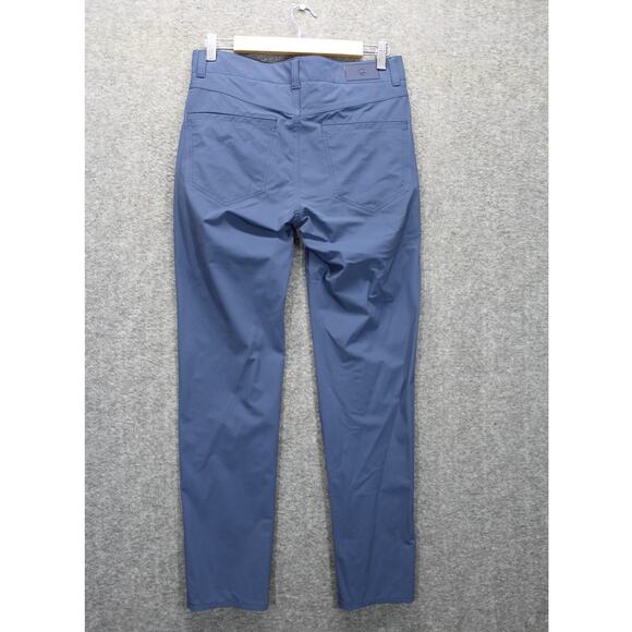 Peter Millar Pants Mens 30x30 Blue Bingham Tailored Fit Golf Tech Performance - Picture 2 of 7